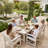 7-Piece 6-Person Rectangular Long Patio Dining Set With Umbrella Hole-1500380862