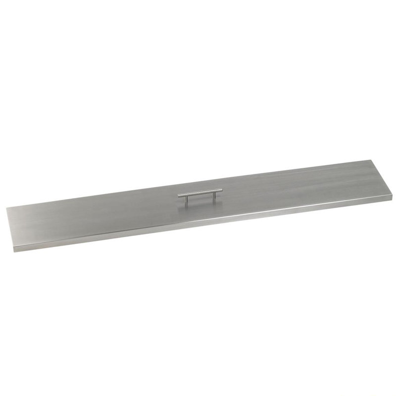 Couvre-foyer linéaire en acier inoxydable, H 2,5 po x l 51 po x P 9 po