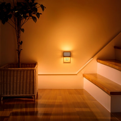 Éclairage de table de chevet, ambre 2000K, conception de grille, gradateur à 3 niveaux, capteur de lumière
