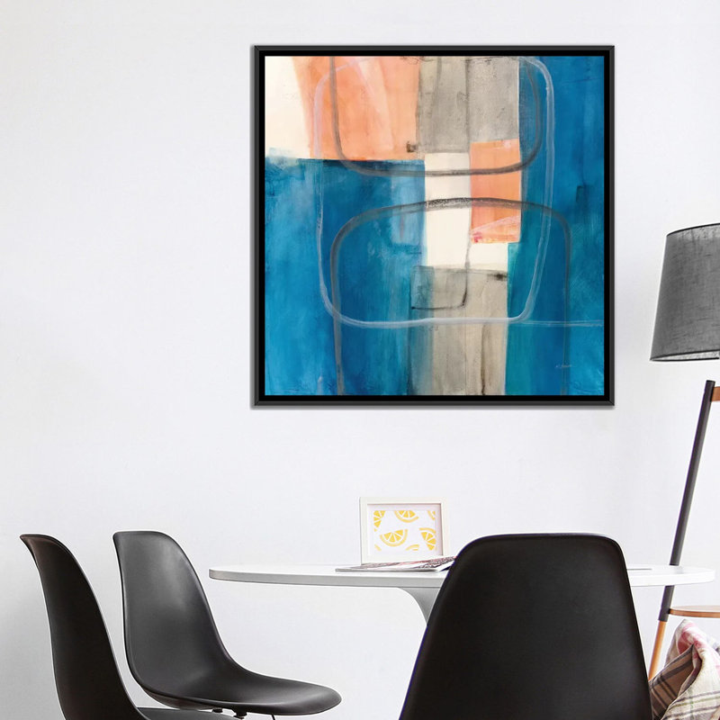 « passage ii », impression sur toile, H 37 po x l 37 po x P 1,5 po, Toile avec cadre noir, Pas de tapis