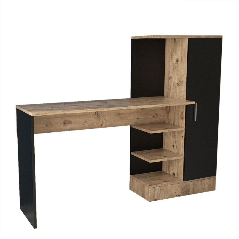 Efaz Desk, Atlantic Pine/Black