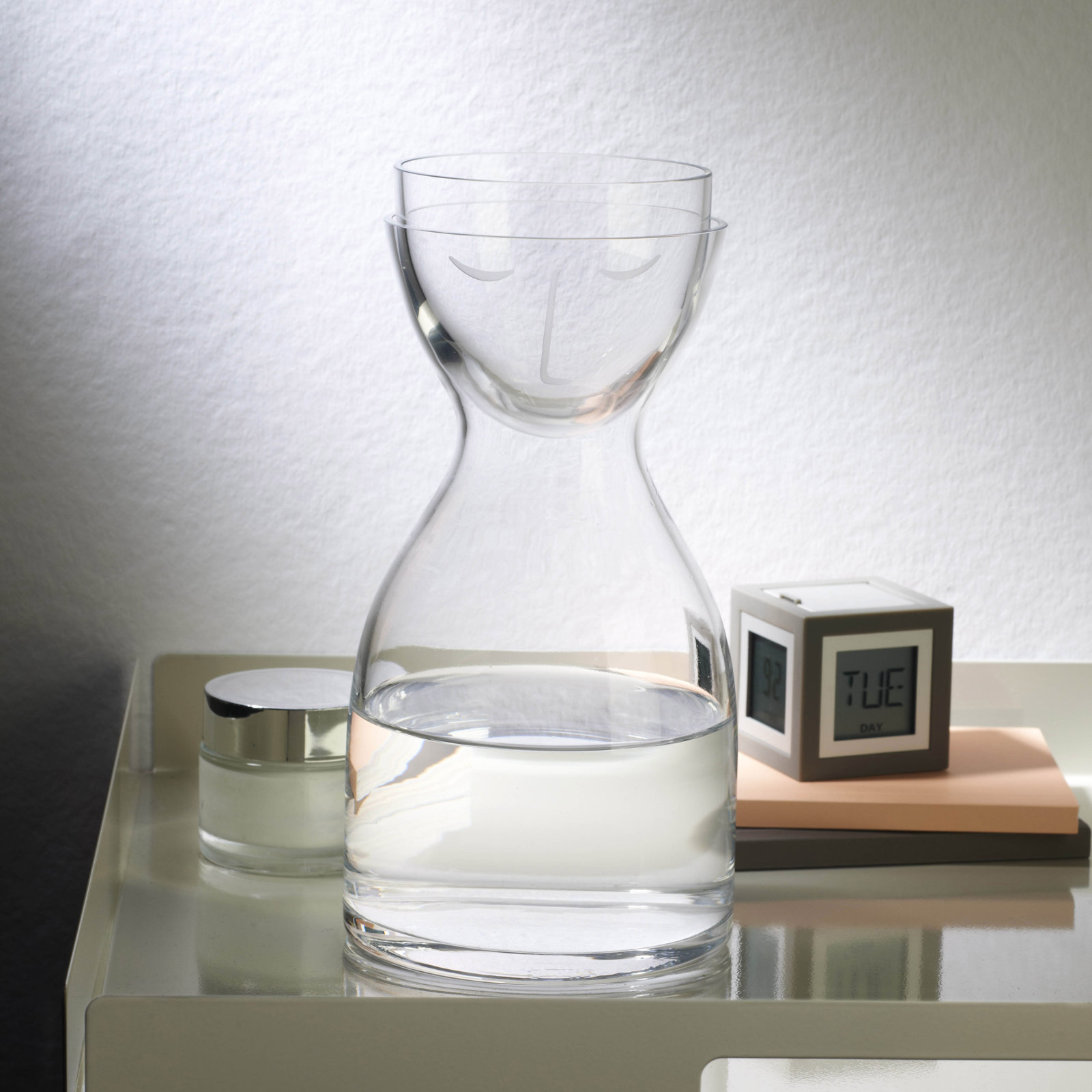 Mr. Mrs. Pitcher, Clear, 7.75" H x 4.25" W x 4.25" D