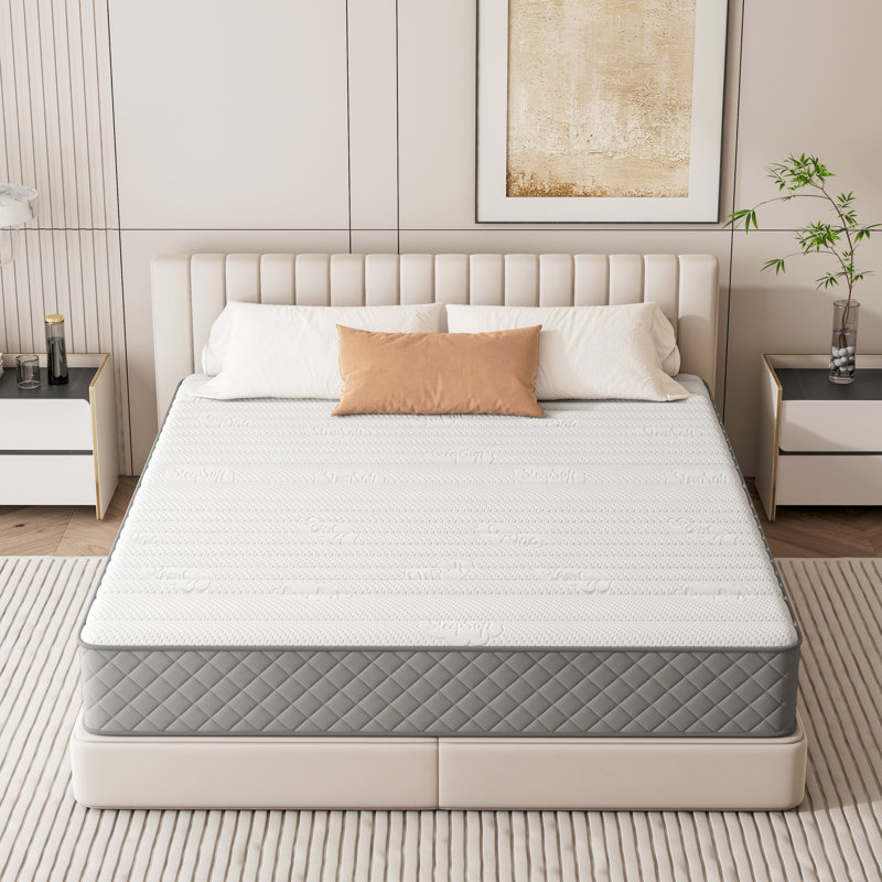 Noren Quilted Top 12" Queen Mattress Memory Foam Medium Firm Hybrid Mattress in a box With Certipur-us, Pocket Spring, 12"