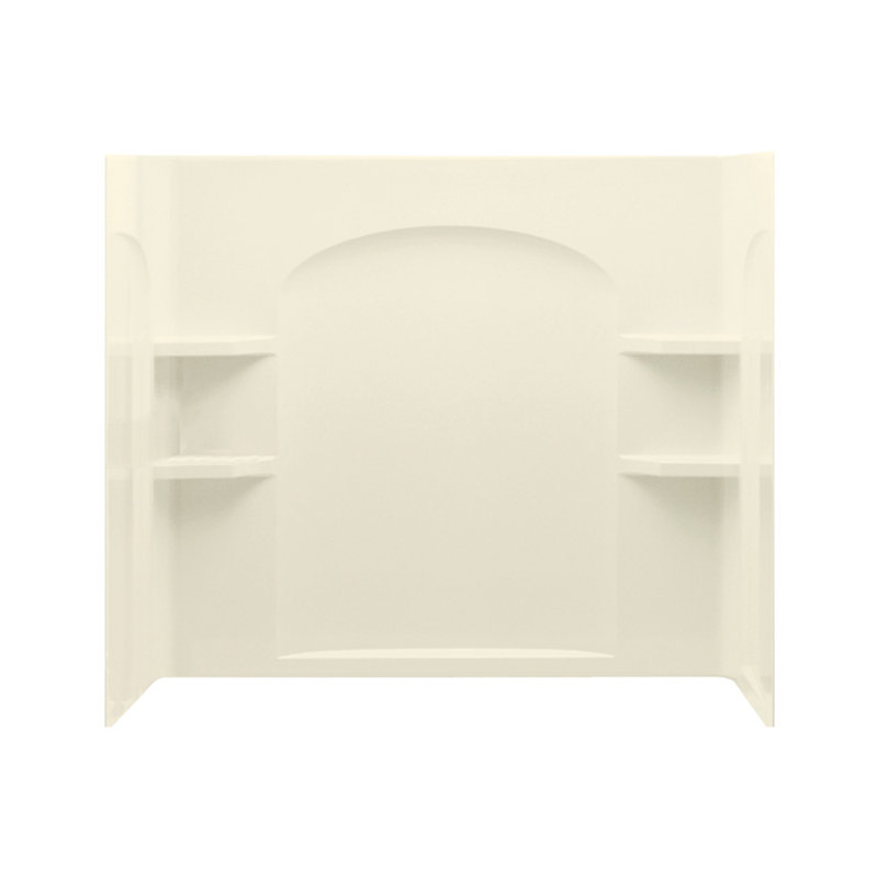 Ensemble 60'' W 32'' D 55.25'' H Three Wall Alcove Composite Wall, Biscuit