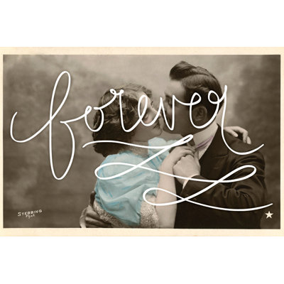 Vintage Couple Forever - Wrapped Canvas Print