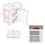 Meuble-lavabo mural 21,6 pouces avec évier et rangement ouvert à gauche-933425537