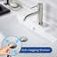 Robinet de salle de bain à une poignée, évier de salle de bain monotrou de luxe avec ensemble de drain de lavabo escamotable et lignes d'alimentation en robinet d'eau-115285246