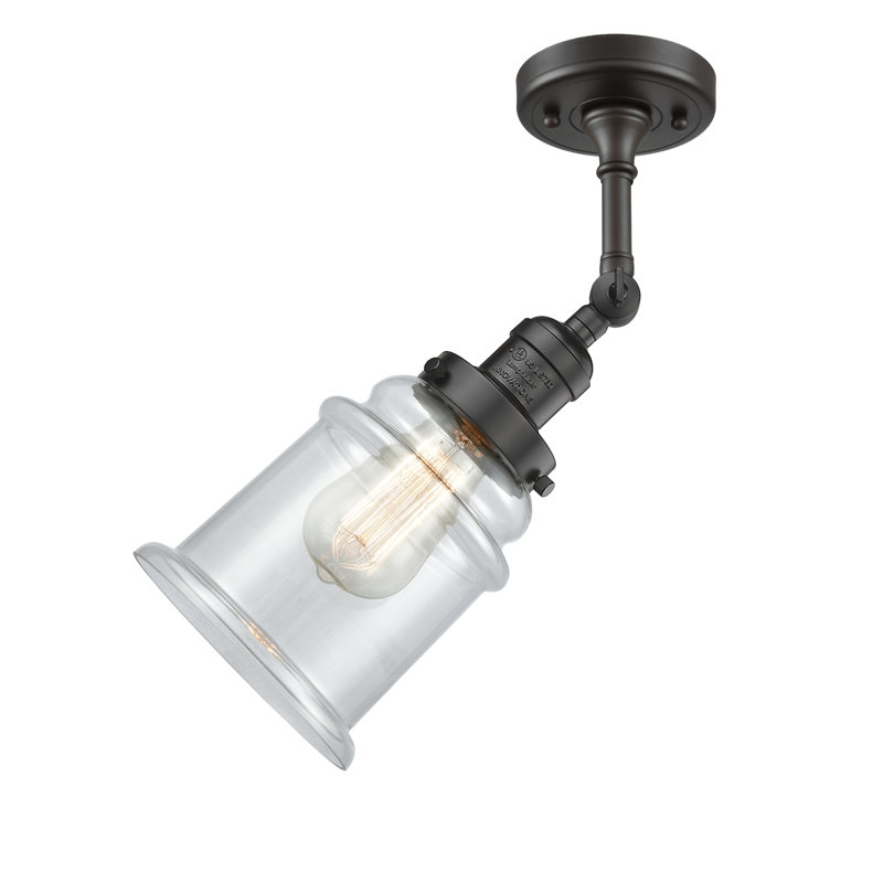 Applique murale de salle de bain à intensité variable 1 lumière Galaviz, Ampoule DEL 6 watts Vinage, Bronze huilé