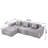 Boneless Transformable Light Gray Sofa: Space Freedom