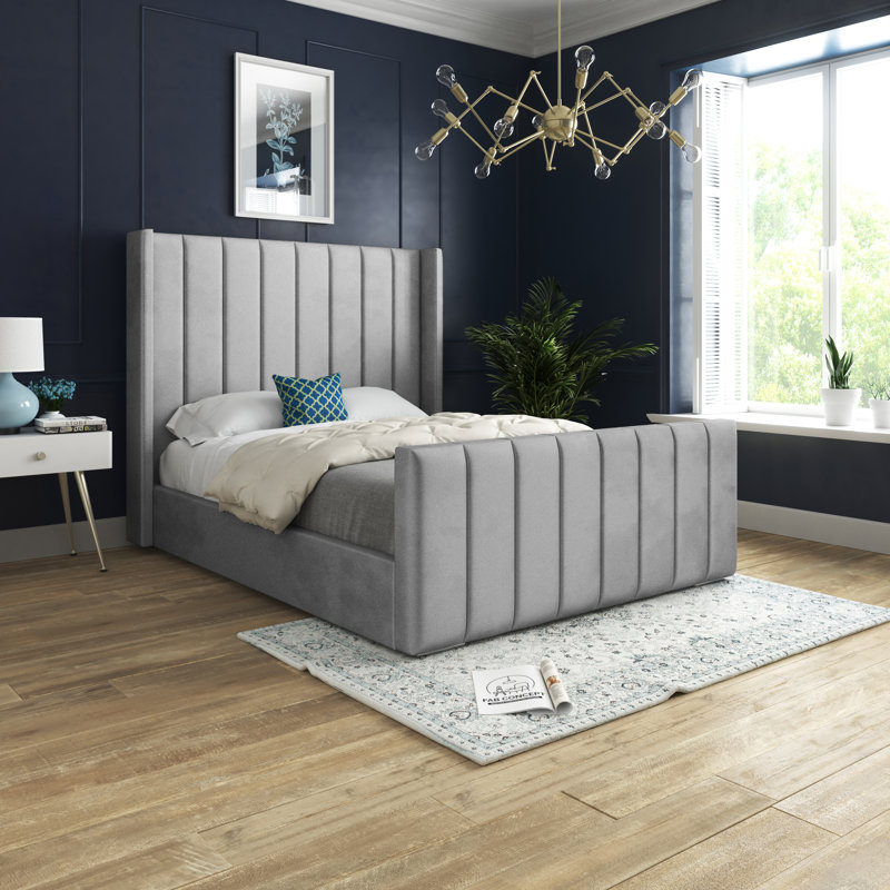 Upholstered Bed, Grey, Super King (6')