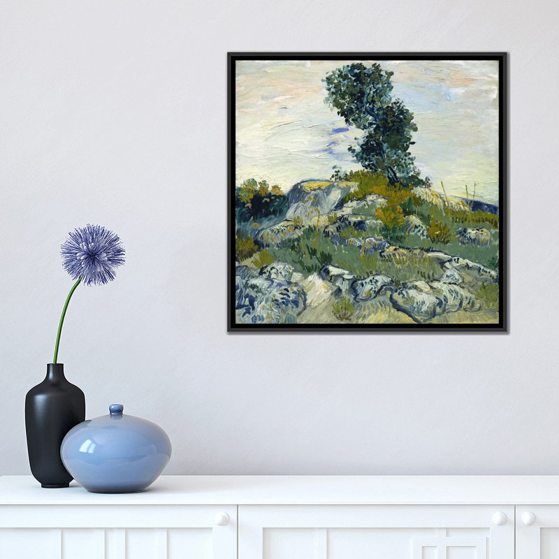 "The Rocks" par Vincent Van Gogh, reproduction d'art sur toile tendue avec châssis, H 37 po x l 37 po x P 1,5 po