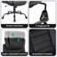 Fauteuil de bureau ergonomique, fauteuil de bureau inclinable avec appui-tête réglable et support lombaire à ressorts ensachés, fauteuil d'ordinateur en cuir à haut dossier confortable avec accoudoirs rabattables