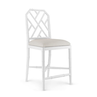 Jardin Upholstered Stool with Solid Wood Frame