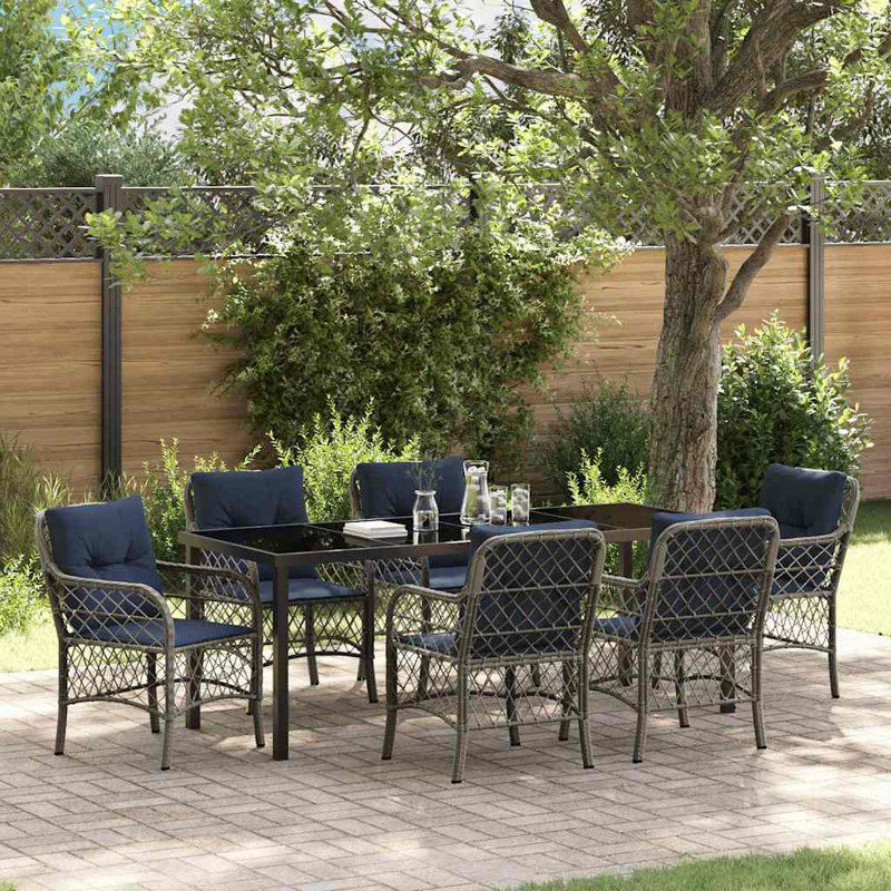 6 - Person Patio Dining Set Rectangular Table