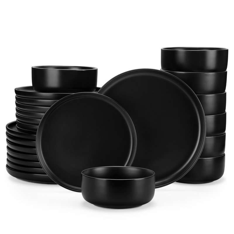 24 Piece Porcelain China Dinnerware Set - Service for 8 