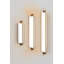 Applique murale pour meuble-lavabo Merus 31 - laiton brossé, finition noyer - 2 700 K - blanc chaud - 120 V CA - abat-jour blanc - 30,3-116629249-116629251