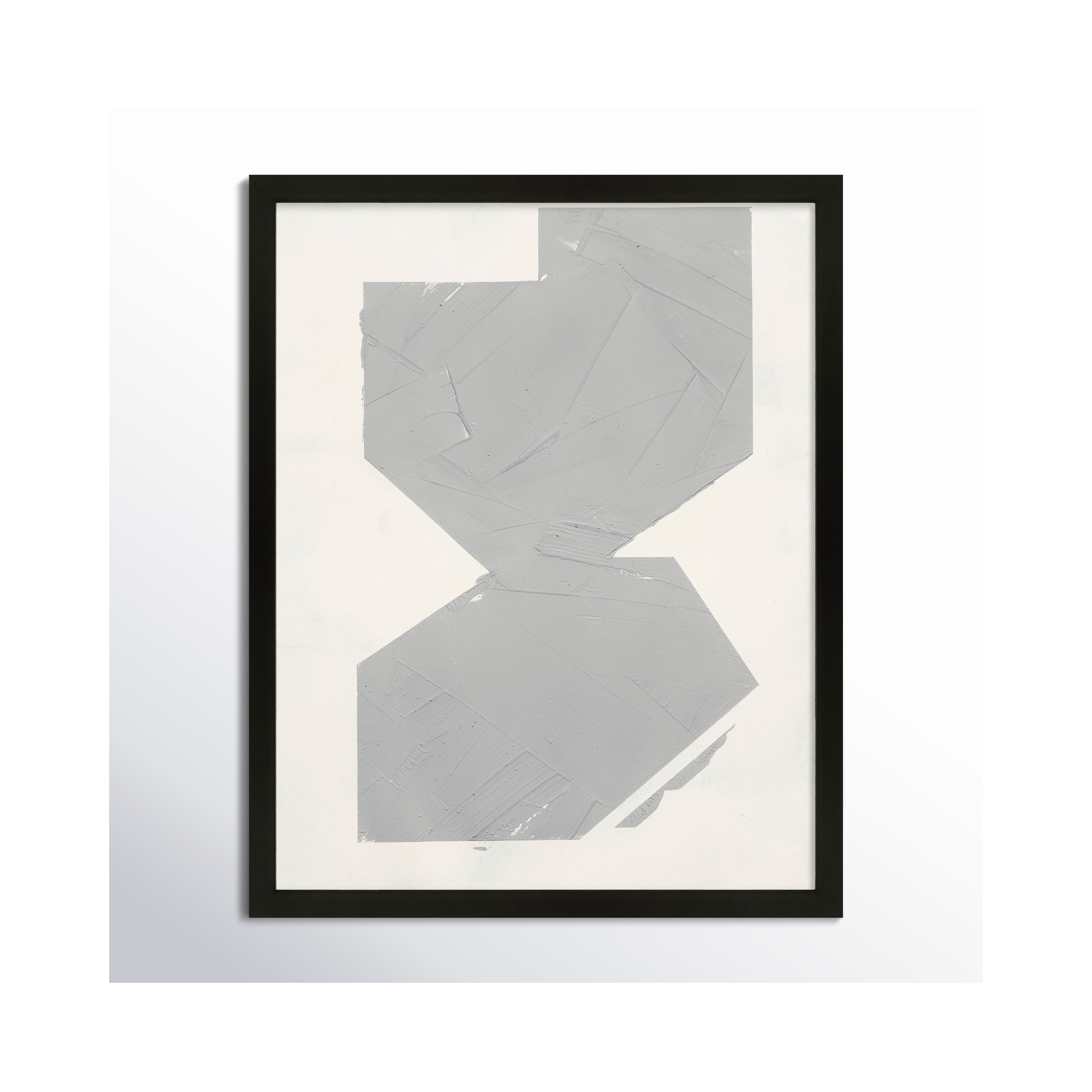 Equipoise In Greige II by Ivo Stoyanov, 30" W x 38" H, Black