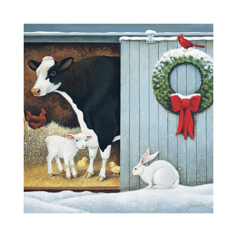 Christmas Morning by Lowell Herrero - Wrapped Canvas Painting, 66.04 cm H x 66.04 cm W x 1.91 cm D