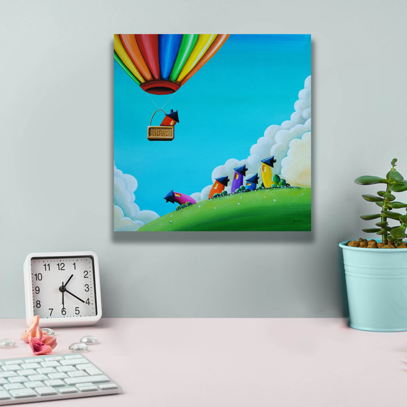 «Up, Up, and Away» par Cindy Thornton, H 12 po x l 12 po x P 0,75 po