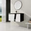Meuble-lavabo mural flottant 36 po avec lavabo en céramique et porte d'armoire à fermeture en douceur 36 po