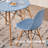 5-Piece Round Dining Table Set for 4, 31.5” Kitchen Table with Chairs, Solid Wood Legs, Plastic Seats, Blue-32835129-32835128-19293704