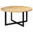 Kealan Round Solid Wood Top Metal Base Dining Table-1793140990