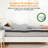 3-Inch Mattress Topper With Quilted White Top, Breathable Grey Mesh Sides, Medium Firmness, Removable & Washable Cover-570225762