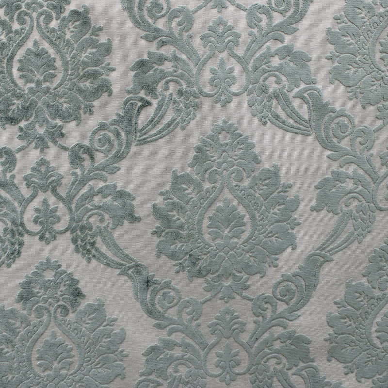 Damask Cut Velvet | Alessandra Fabric, Silver