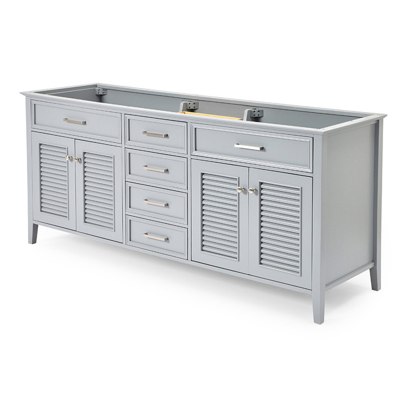 Base de meuble-lavabo double Ferree, Gris