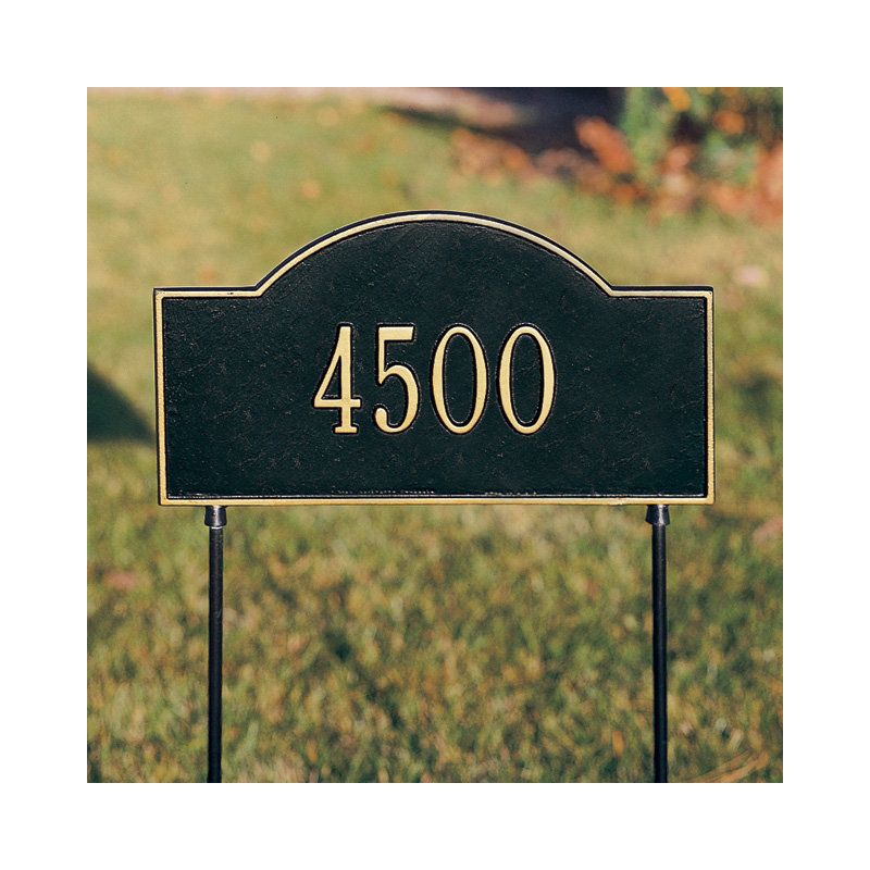 Plaque d'adresse sur 1 ligne, Cuivre antique, Oui