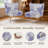 Floral Patterned Armless Wingback Accent Chair (Set of 2)-1865817004