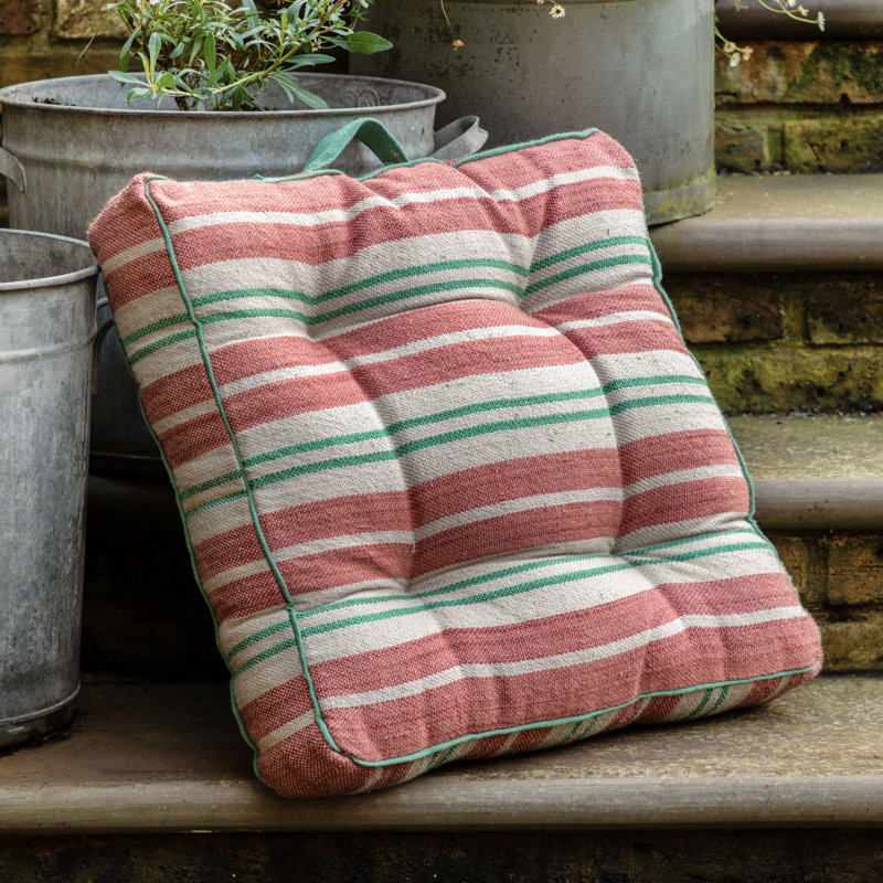 Seena Striped Floor Cushion, Green