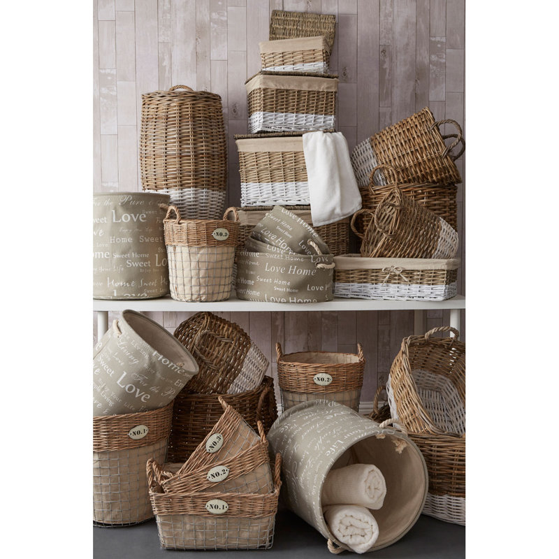 Patenaude Fabric Laundry Basket with Handles