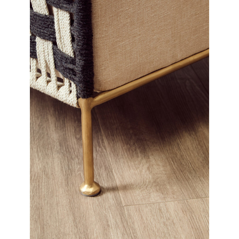 Upholstered Cotton Blend Accent Chair