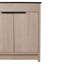 Meuble-lavabo de salle de bain 30 po autoportant avec céramique noire. 2 portes d'armoire à fermeture en douceur. Contreplaqué moderne. Évier de comptoir réglable en céramique.-973188766-973188767