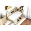 Lit de jour simple avec deux tiroirs de rangement, armoires de rangement et ports USB