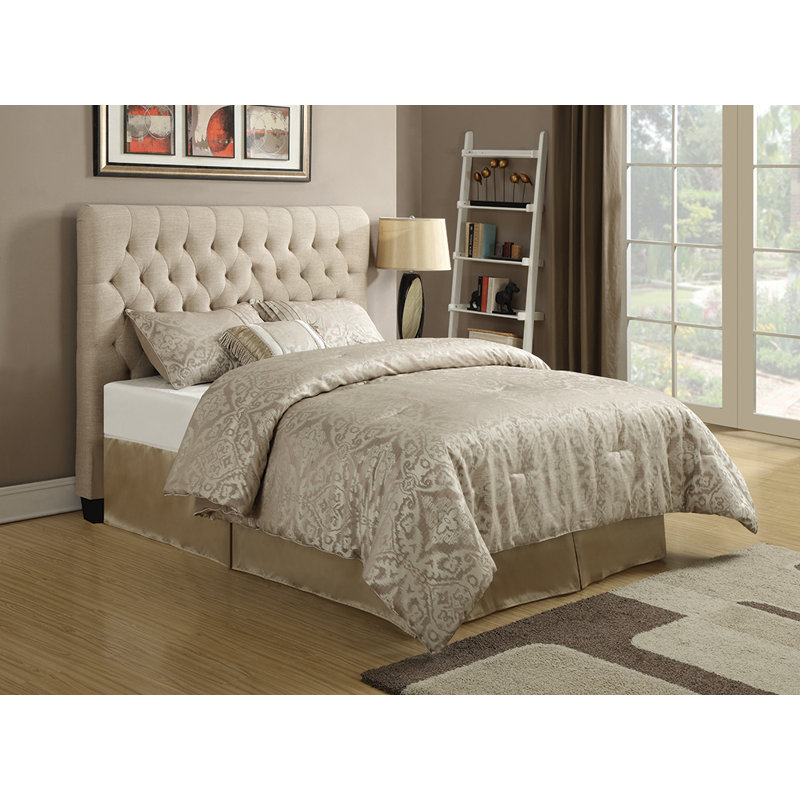 Chloe Tufted Upholstered Headboard Oatmeal, California King