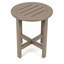 Table d'appoint d'extérieur ronde en polyéthylène haute densité brun antique résistant aux intempéries