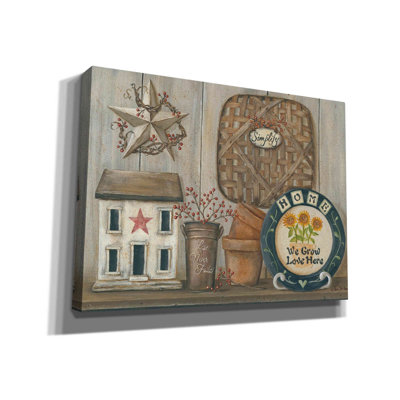 'Home Country Shelf' by Pam Britton, Canvas Wall Art