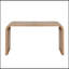 Console en forme de cascade courbée à finition bois naturel avec perles en bois, parfaite pour les vestibules et les espaces de vie-205286570
