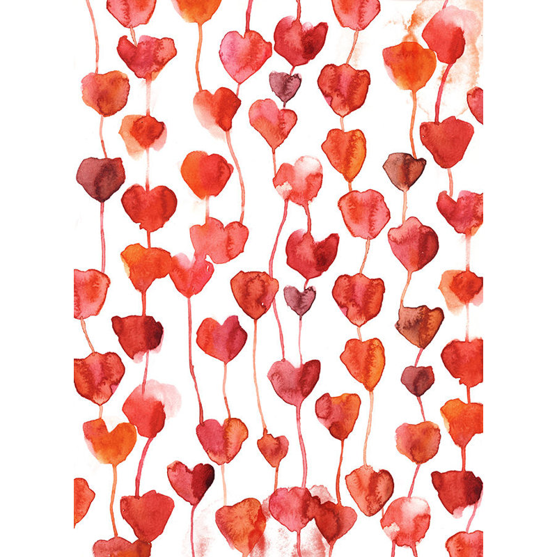 Love Petals Print by Emma Brooks, Glass Coat, 41" H x 30" W x 1.5" D