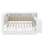 Lit de jour double avec tablettes et tête de lit tapissier, cadre de lit d'angle avec tiroirs et station de charge, lumière DEL et bureau-1123931549