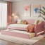 Upholstered Daybed With Led Light And Trundle-373728724