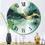 Horloge murale bleue avec impression aquarelle bleue VI-93381238