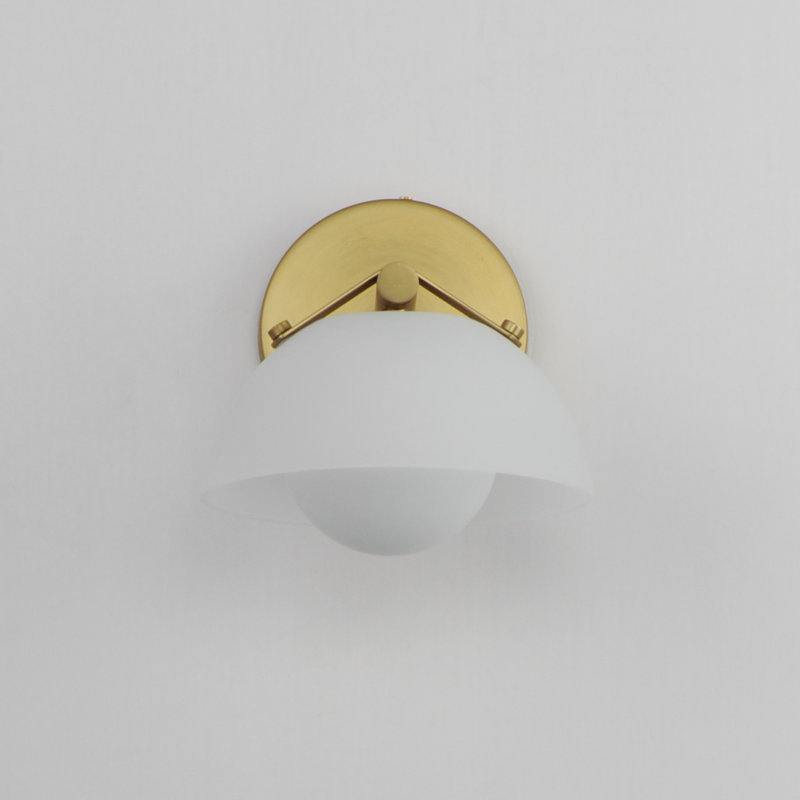 Domain 1 - Light Armed Sconce, Frost, Brass