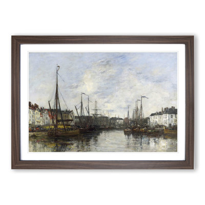 Harbour in Brussels by Eugene Boudin - Picture Frame Painting