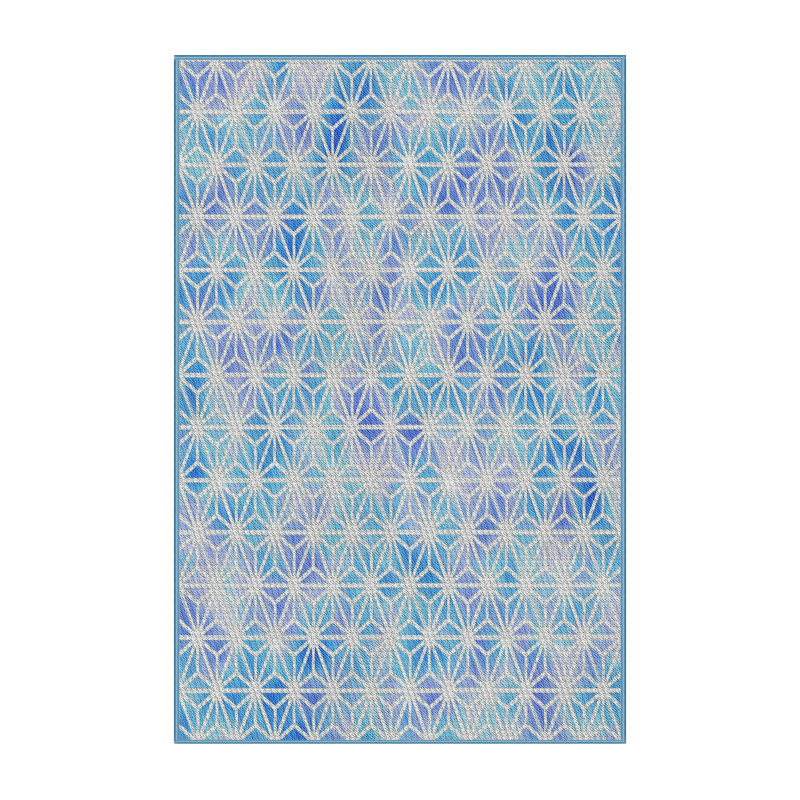 Tapis de zone bleue à motifs, Rectangle 2 pi x 4 pi