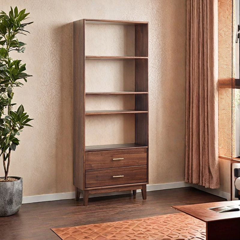Chinese style solid wood simple bookcase