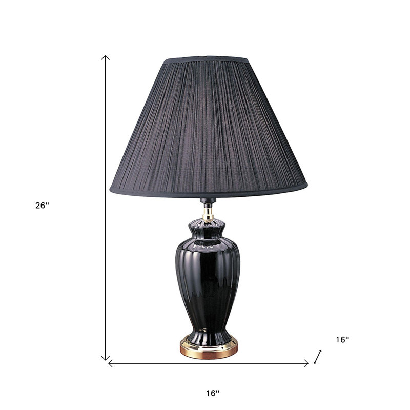 Lampe de table 26 po Giamarie, Noir