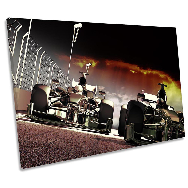 Formula One Race Cars F1 - Wrapped Canvas Print, 30.5cm H x 45.7cm W x 2cm D